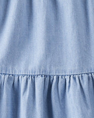 Girls Organic Cotton Chambray Dress