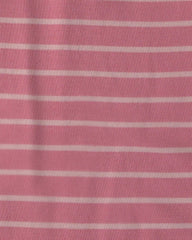 Baby Girl Striped PurelySoft™ Long-Sleeve Jumpsuit - Pink