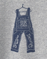 Boys Overall French Terry Sweater - Grey