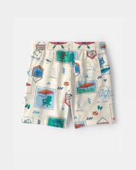 Boys Camp Shorts - Cream