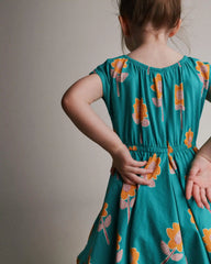 Toddler Girl Avenue Twirl™ Dress in Floral Print - Teal