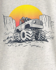 Toddler Boy 'Monster Truck' Long-Sleeve Graphic Tee - Grey