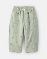 Toddler Girl Floral Barrel Pants - Green