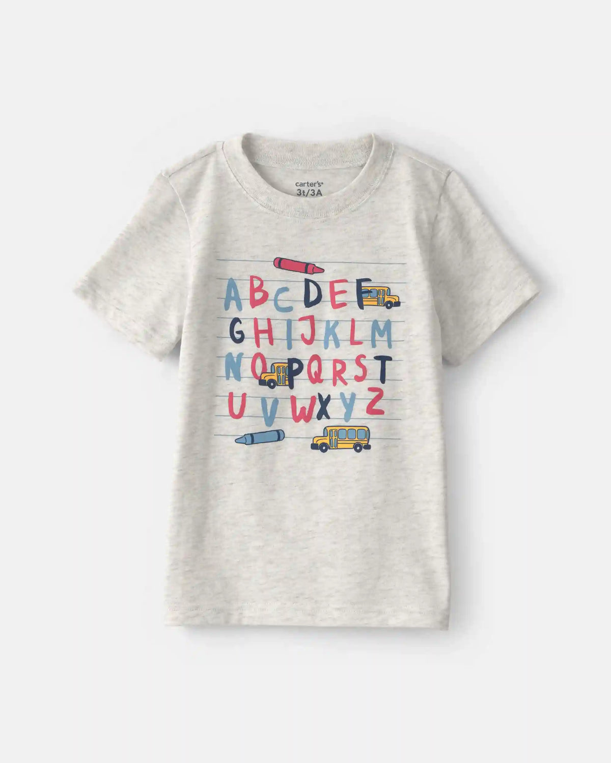 Toddler 'ABC' Alphabet Graphic Tee - Grey