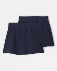 Girls 2-Pack Uniform Active Skort - Navy