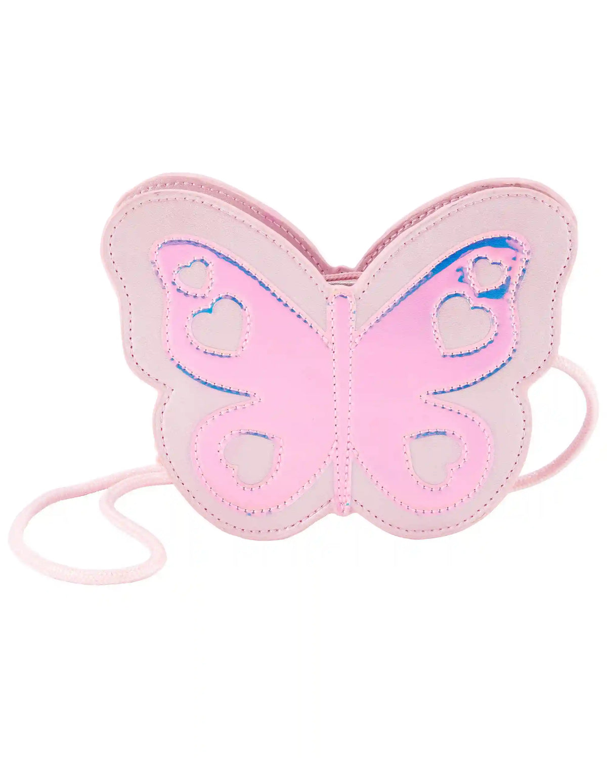 Butterfly Iridescent Crossbody Bag - Pink