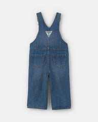 Baby Girl Wide-Leg Overalls - Medium Wash