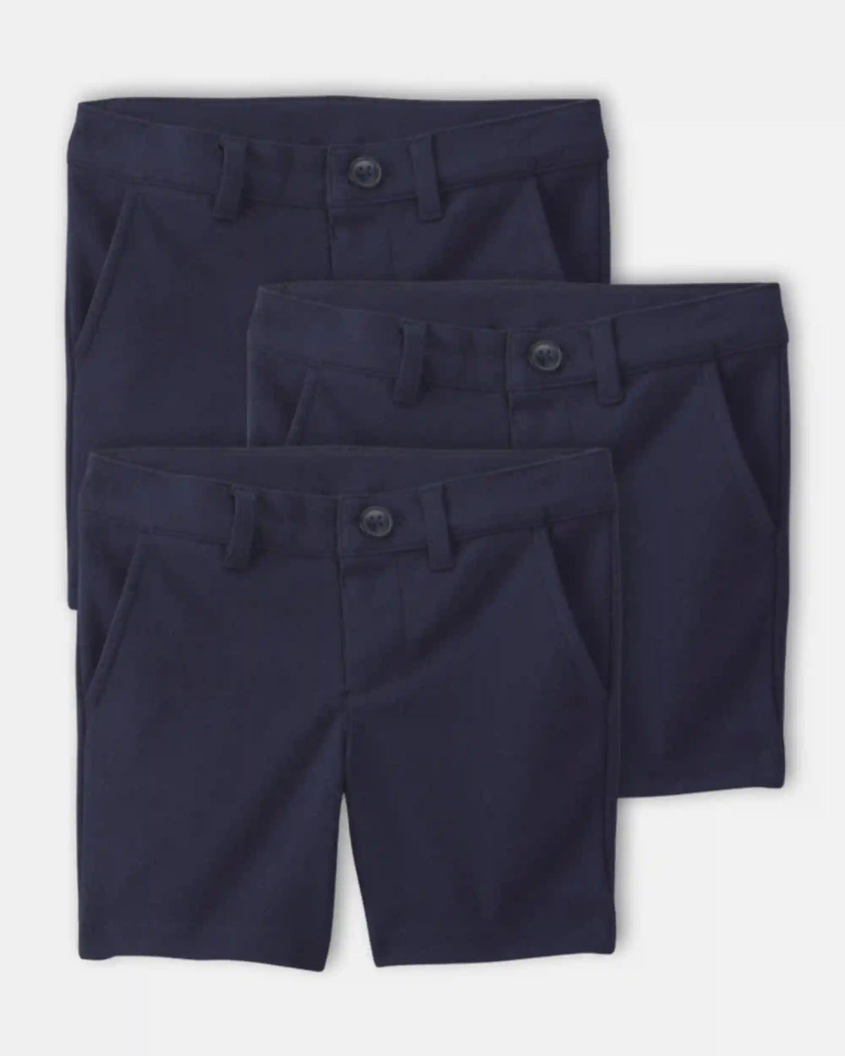 Toddler Girl 3-Pack Uniform Ponte Knit Shorts - Navy