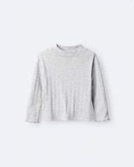 Toddler Girl Mock Neck Long-Sleeve Top - Heather Grey