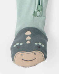 Toddler Dinosaur 100% Cotton Snug Fit 1-Piece Pajama - Green