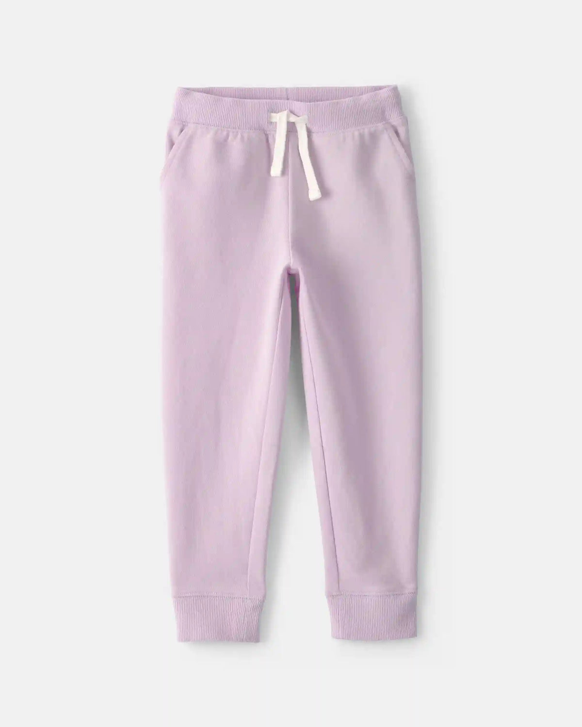 Toddler Girl Drawstring Knit Joggers - Purple