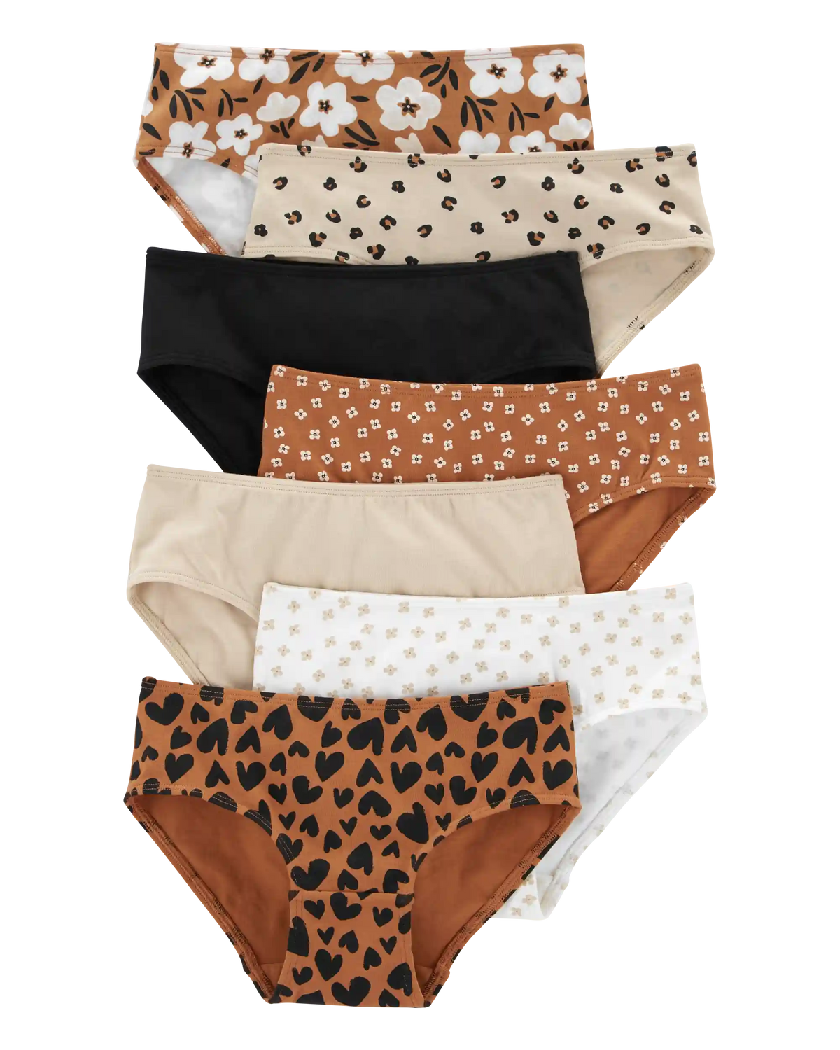 Kid 7-Pack Stretch Cotton Hipster Underwear