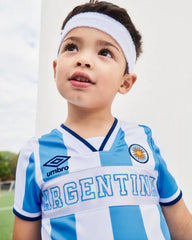 Kids Umbro Argentina Soccer Jersey - Light Blue/White