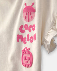 Baby Girl 2-Piece CoComelon Short-Sleeve Top & Short Set - Pink/Ivory