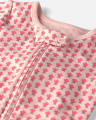 Baby Girl Organic Cotton 1-Piece Pajama in Pink Floral