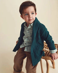 Toddler Boy Sweater Cardigan - Navy Blue