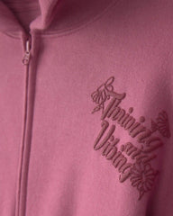 Girls 'Thriving' Fleece Zip-Up Hoodie - Pink