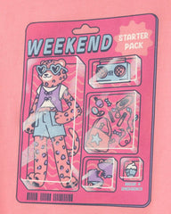 Girls 'Weekend Starter Pack' Graphic Tee - Pink