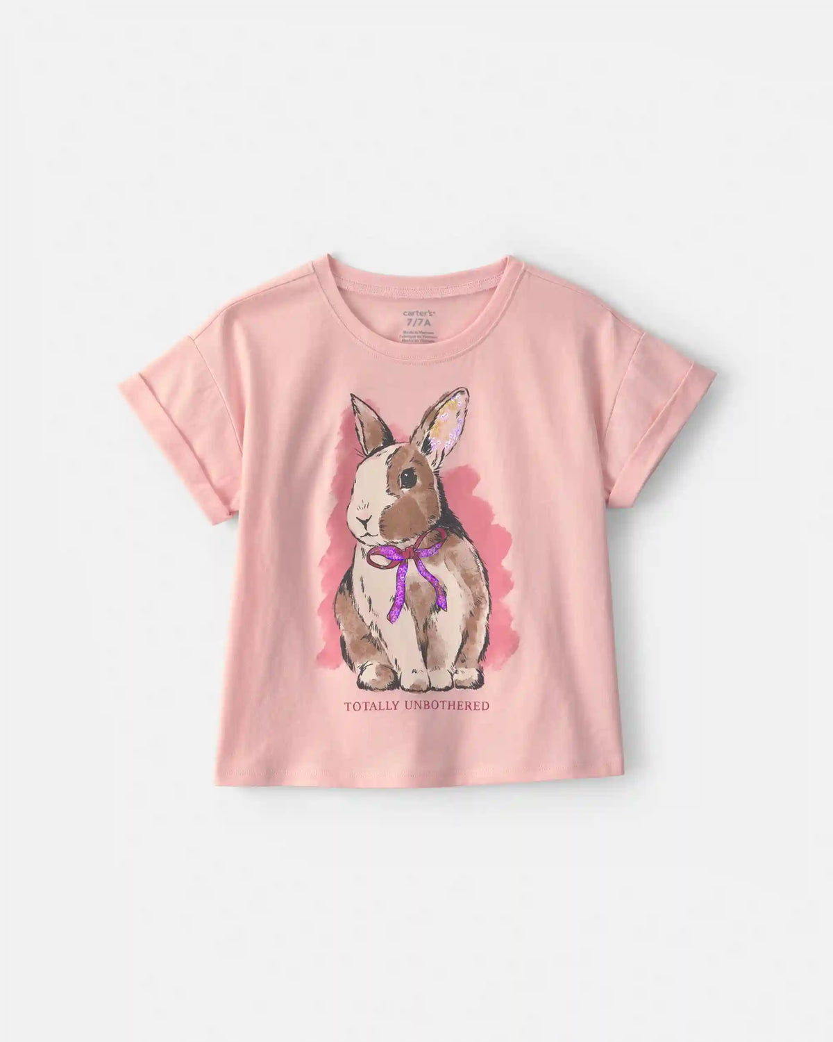 Girls Bunny Graphic Tee - Pink