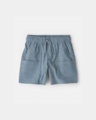 Baby Boy Woven Pocket Shorts - Blue