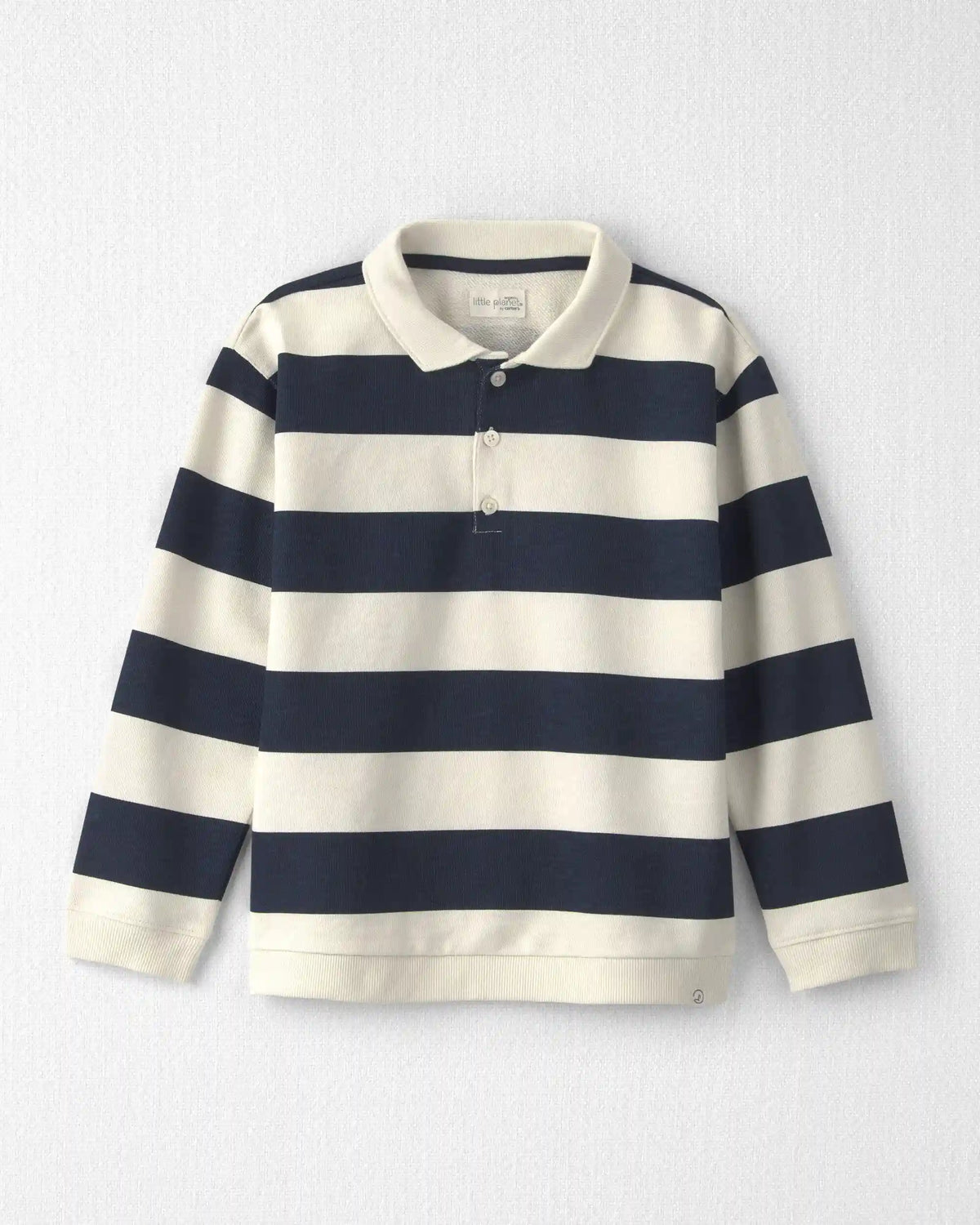 Boys Organic Cotton French Terry Rugby Polo