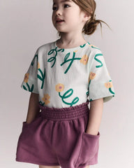 Toddler Girl Fleece Swing Shorts with Pockets - Burgundy