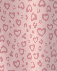 Girls Leopard Fleece Barrel Pants - Pink