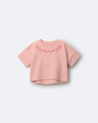Toddler Girl High-Low Bubble Dolman Tee - Light Pink