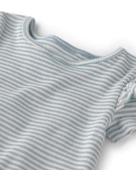 Baby Girl 3-Pack Organic Cotton Flutter Bodysuits in Stripes
