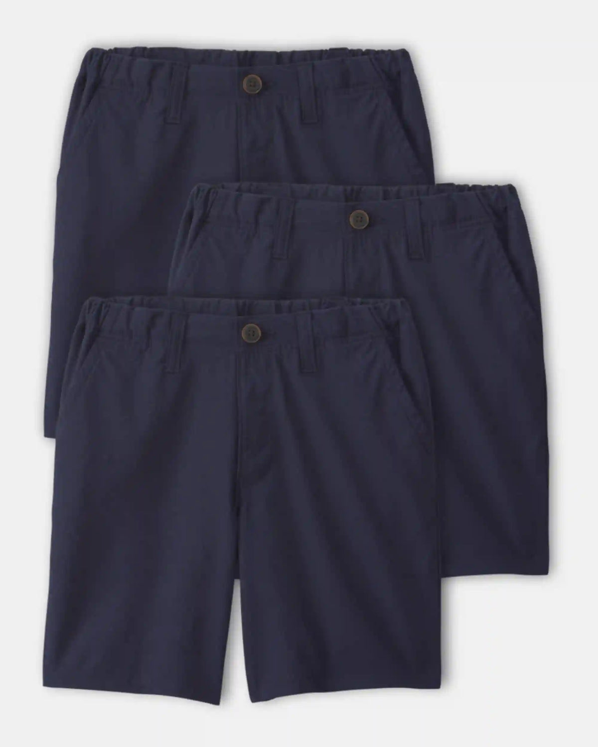 Boys 3-Pack Uniform Active Pull-On Shorts - Navy