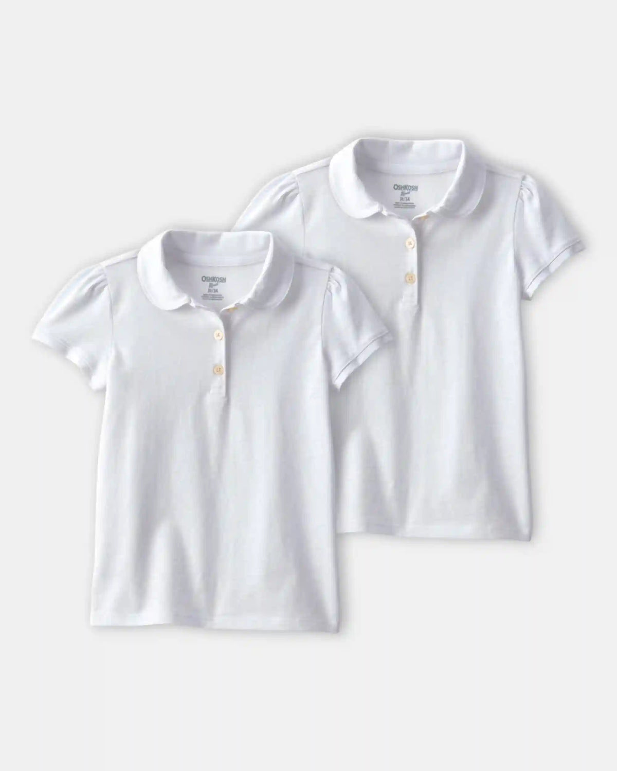 Toddler Girl 2-Pack Uniform Polo Shirts - White