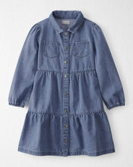 Girls Organic Cotton Denim Dress