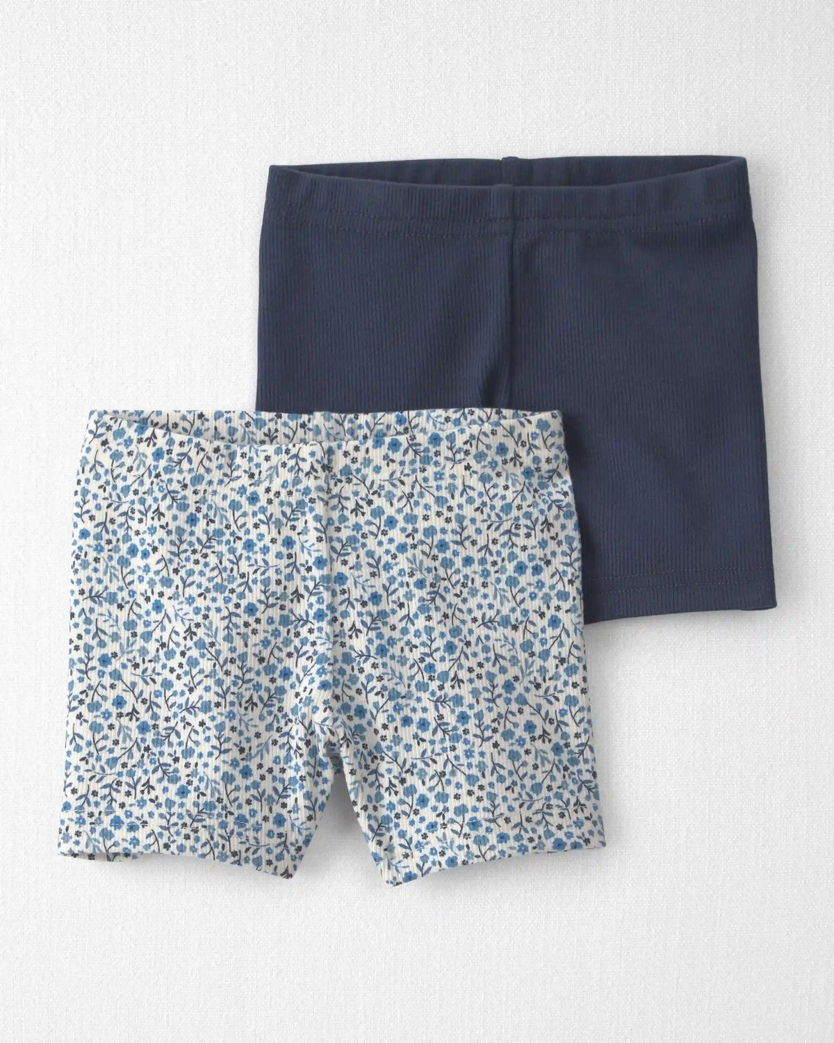 Baby Girl 2-Pack Organic Cotton Ribbed Cartwheel Shorts