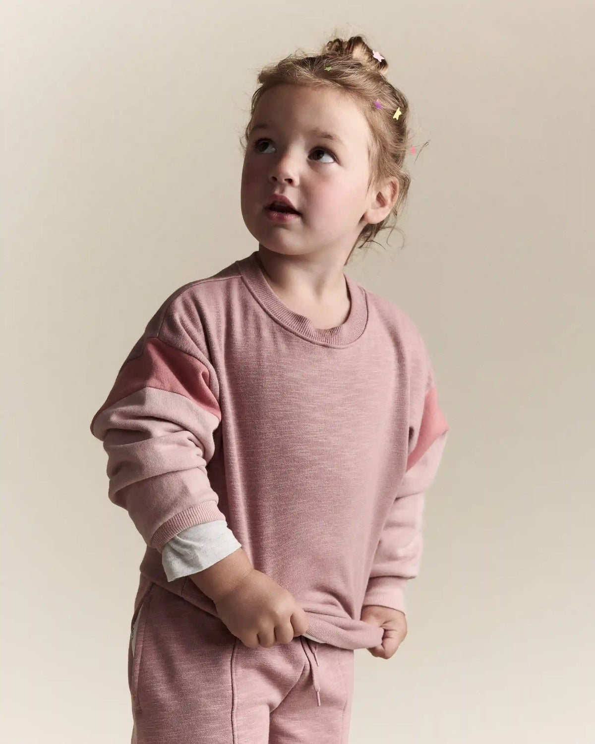 Toddler Girl Colorblock Dolman-Sleeve Sweatshirt - Mauve