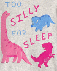 Baby Girl 4-Piece Dino Heart Cotton Snug Fit Pajama Set - Pink