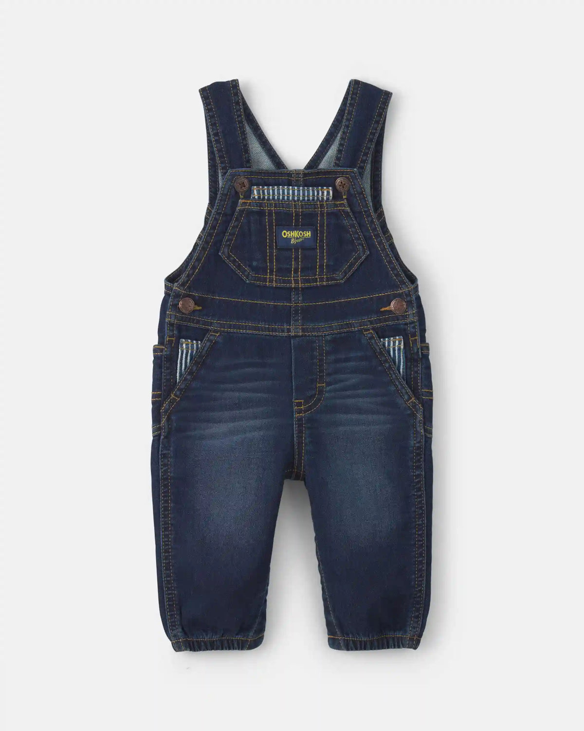 Baby Boy Denim Overalls - Dark Wash