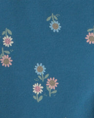 Toddler Girl Floral Pull-On Stretch Leggings - Blue