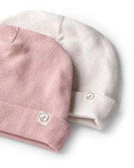Baby Girl 2-Pack Organic Cotton Rib Caps