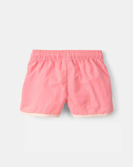 Baby Girl Colorblock Active Shorts - Pink