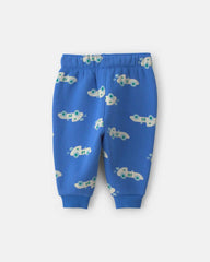 Baby Boy Racecar Fleece Pants - Blue