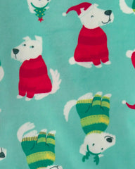 Kids 2-Piece Christmas DreamPlush Snug Fit Pajama Set - Green