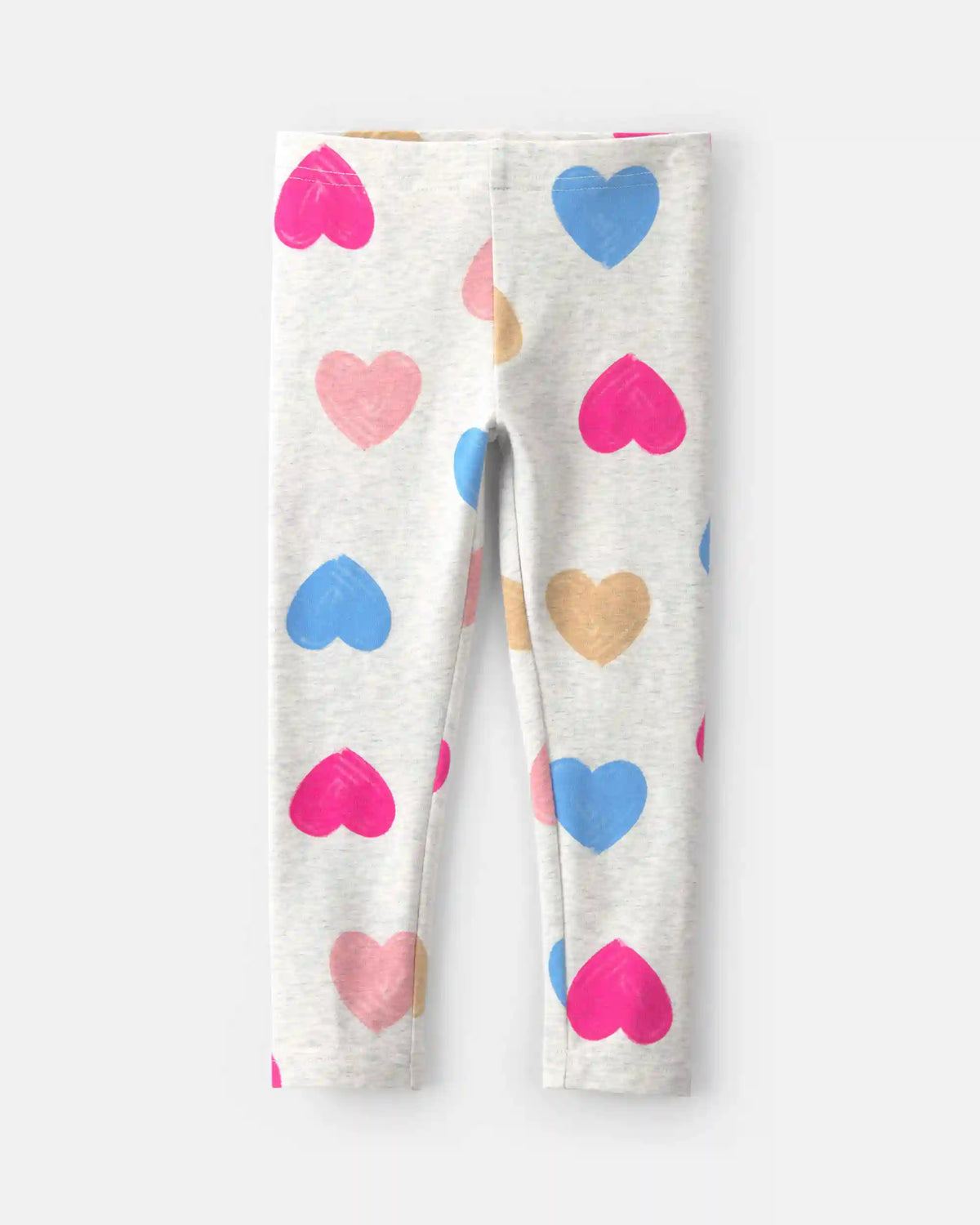 Toddler Girl Heart Cotton Pull-On Stretch Leggings
