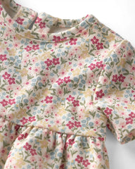 Baby Girl Organic Cotton French Terry Dress in Floral