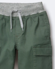Toddler Boy Cargo Pant - Olive/Heather Grey