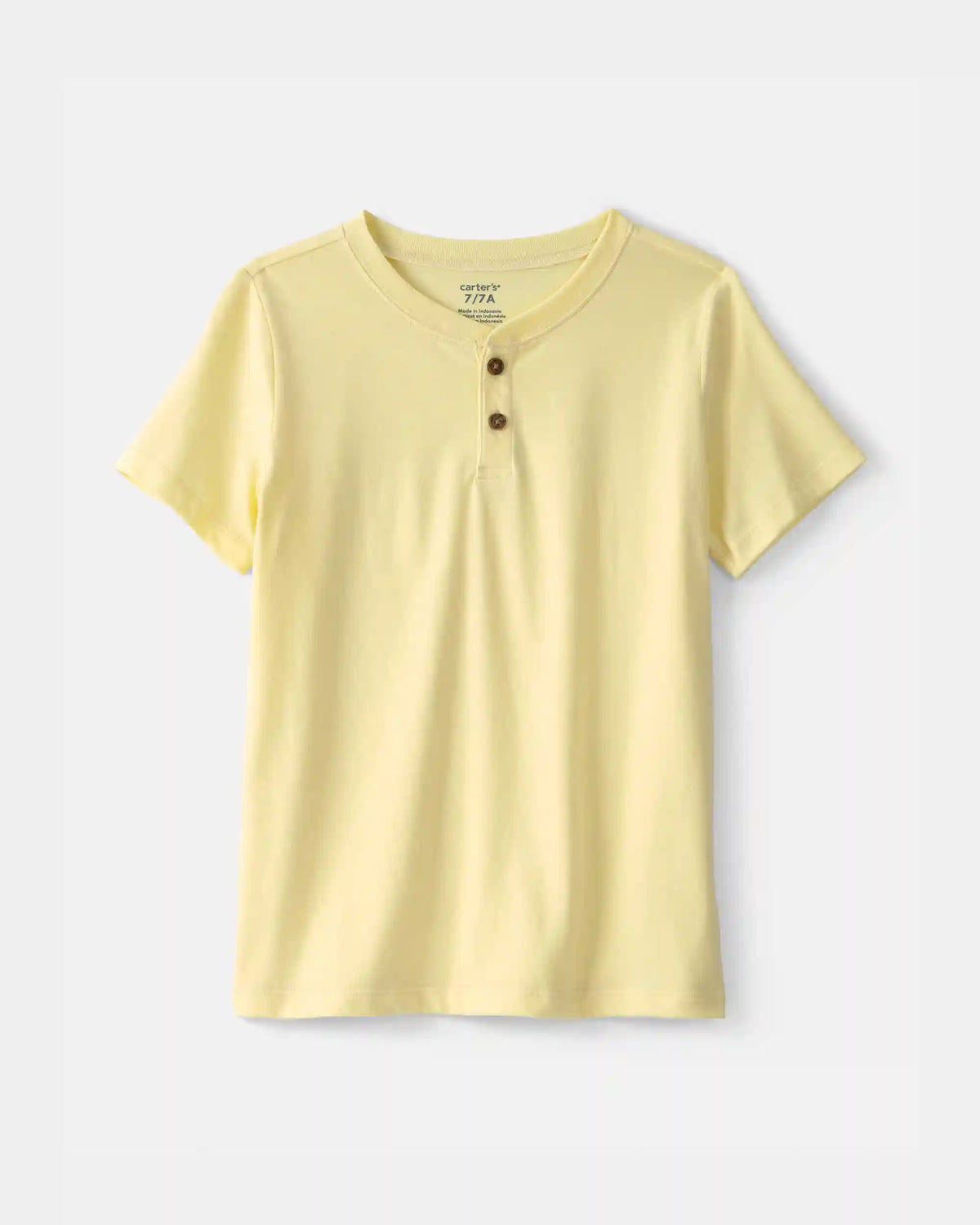 Boys Solid Henley T-Shirt - Yellow