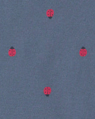 Baby Girl 3-Piece Ladybug Bodysuit & Pant Set - Navy Blue/Red
