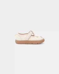Baby Girl Every Step® First Walker Floral Casual Shoes - Cream