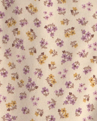 Baby Girl Floral 100% Cotton 2-Way Zip Sleep & Play Pajamas - Cream