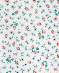 Baby Girl Strawberry 100% Cotton Snug Fit 1-Piece Pajama