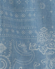 Boys Bandana Floral Chambray Short - Blue
